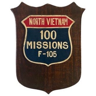 Vietnam War Okinawan Made F 105 100 Missions Over North Vietnam Award Plaque