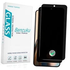 2 Pack Privacy Screen Protector for Samsung Galaxy S24 FE Anti Spy Black