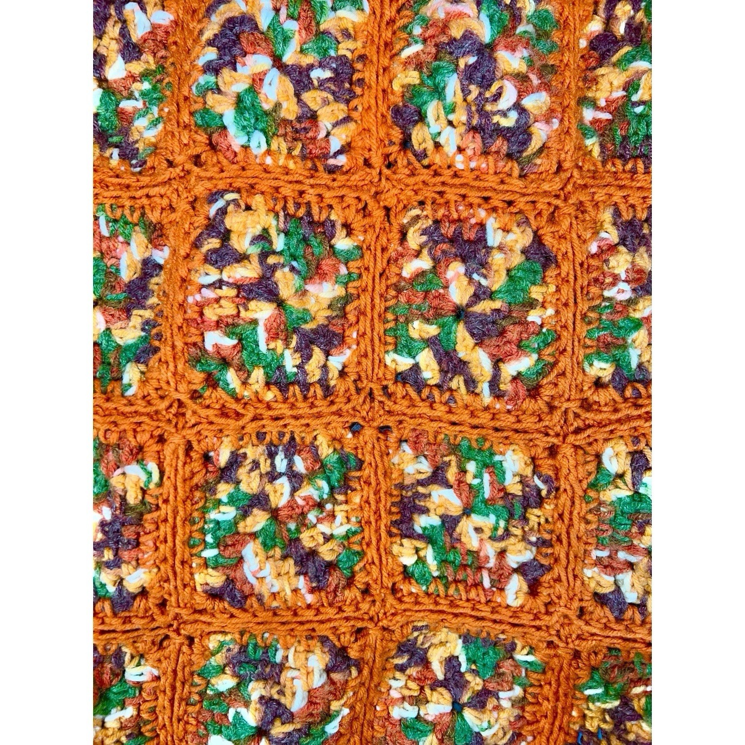 VTG GRANNY SQUARE PATCHWORK JACKET SWEATER HIPPIE… - image 19