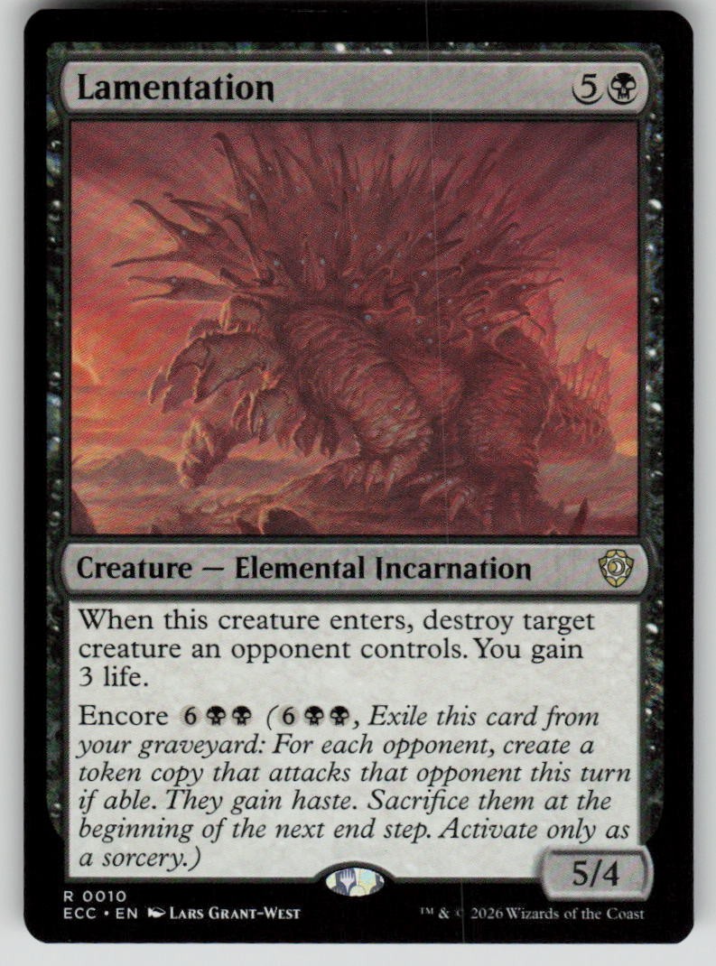 Lamentation Rare Commander: Lorwyn Eclipsed 10 MTG Near Mint