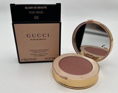 Gucci Blush De Beaute Cheek & Eye Powder Luminous Matte 05 Rosy Beige NEW w/Box