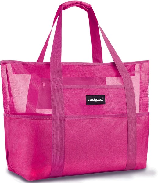 Mesh Strandtasche Xxl Faltbar ReißVerschluss Sandkontrolle Ultraleicht-image