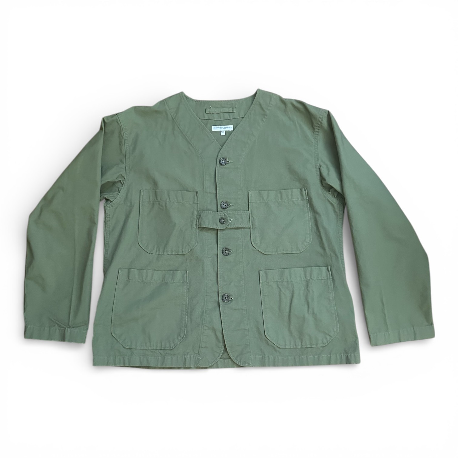 Engineered Garments Cardigan Jacket Olive Cotton Ripstop Size XS Made in USA