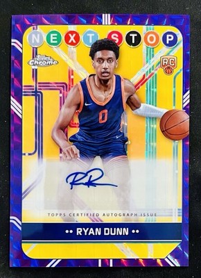 2024-25 Topps Chrome Ryan Dunn Next Stop Sigs Geometric Rookie Auto Autograph RC