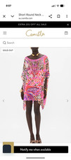  600 Camilla franks silk embellished print tunic kaftan style top L XL 10 12 14