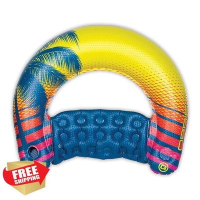 O'Brien Sit N Sip Pool Float Blue/Yellow