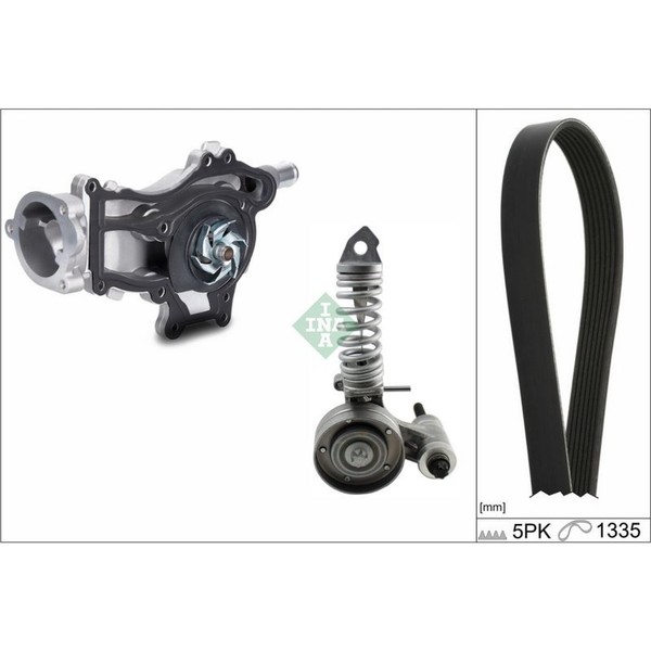 INA 529 0295 30 Wasserpumpe Keilrippenriemensatz FüR Opel Chevrolet Astra Corsa-image
