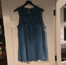 Free People Teal Lace Mini Dress, Size XS