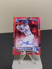 2025 Bowman Draft Sapphire Red Refractor Auto 2/5 Josh Hammond CPA-JH Royals