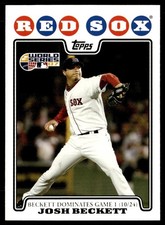 2008 Topps Josh Beckett Boston Red Sox #217