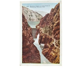 Postcard Shoshone Canyon On Cody Road To Yellowstone National Park White Border