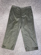 Vtg Cobra Pants Mens 40x30 Green Relaxed Microfiber Polyester Dress Flat Front