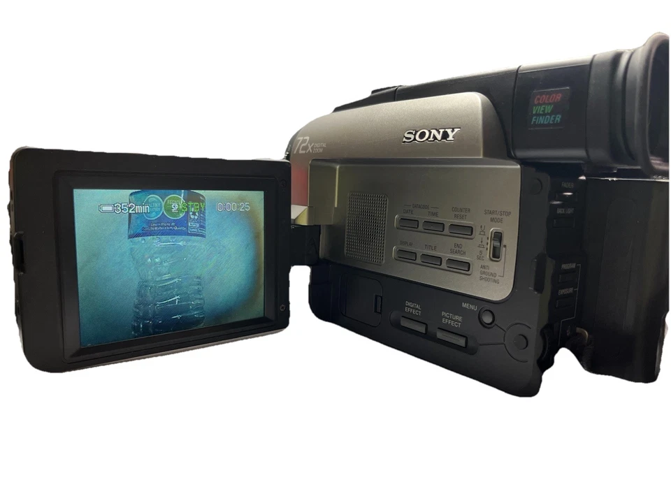 Sony CCD-TRV95 Hi8 Camcorder - Used- Tested w/ Battery, Strap & RCA Cables - Image 2 of 4