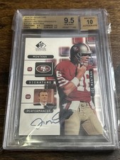 🏈 1999 Upper Deck Joe Montana SP Signature Performances Auto BGS 9.5 49ers 🏈