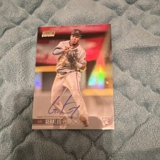 2021 Topps Stadium Club Chrome On Card Auto Rookie Geraldo Perdomo 36/50! RARE!!. rookie card picture
