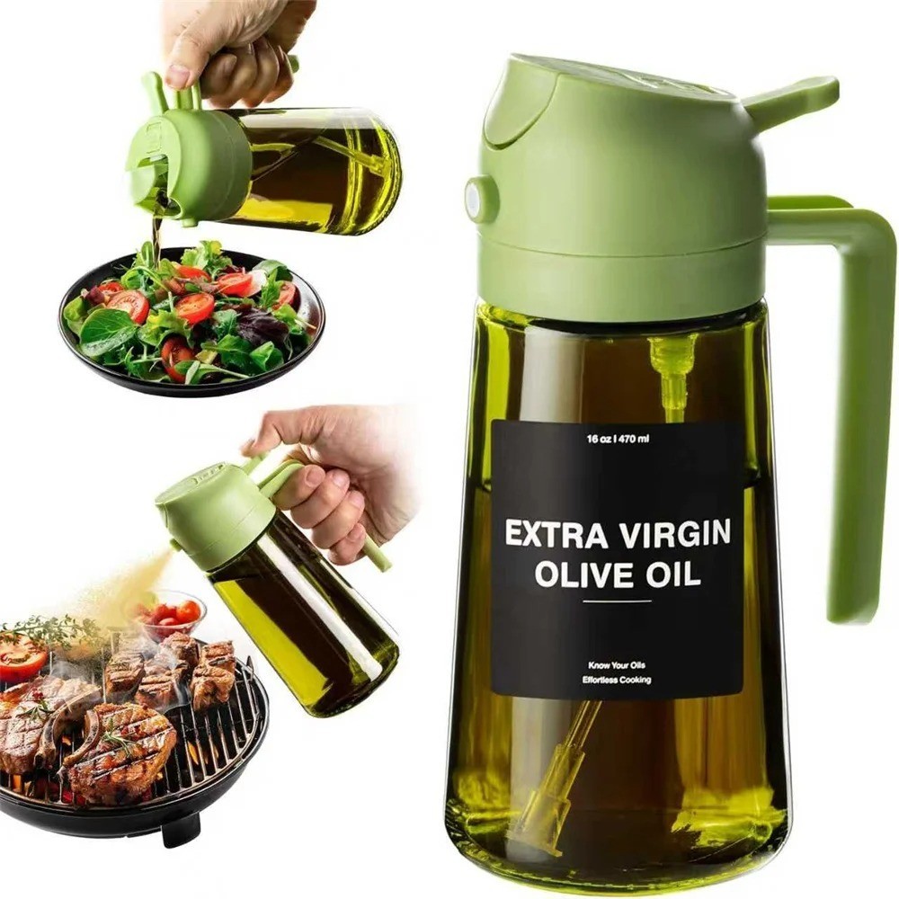 Sprayer For Cooking 2-in-1 Olive Oil Dispenser Glass Spray B