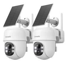 2Pack Wireless 3MP 2K Solar Security Camera Outdoor Home Wifi Color Night Vision