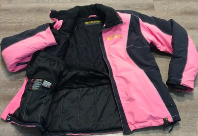 Klim Womens M Allure Parka Jacket Pink Black Coat Snowmobile Snow Gore-Tex