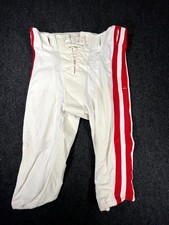 Pantalones de uniforme de fútbol americano atlético Russell vintage para hombre pequeños blancos rojos deportes de equipo