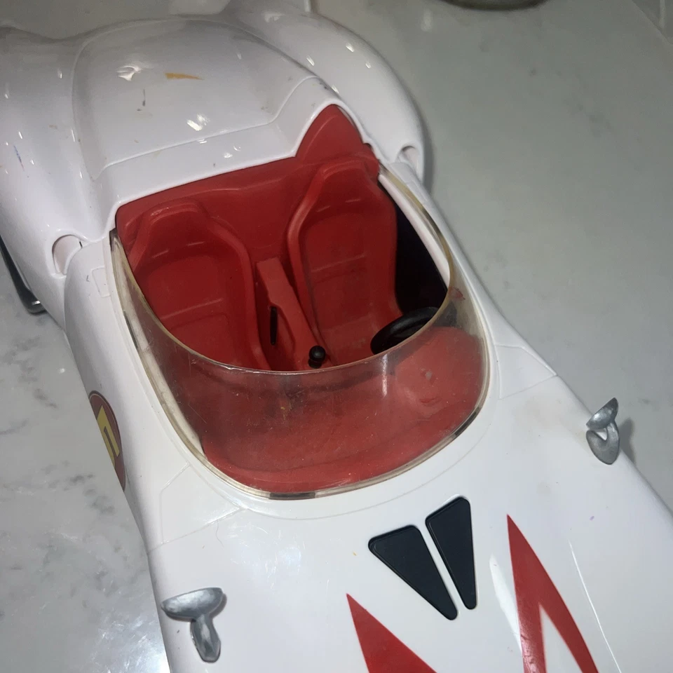 Hot Wheels 17" Speed Racer Mach 5 Car 2008 Mattel M4534 Vehicle SOUNDS, WORKS - Image 2 of 2