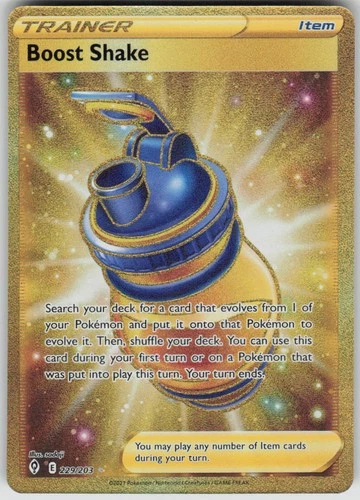 Pokemon Boost Shake (Secret) Secret Rare SWSH07: Evolving Skies 229/203 NM