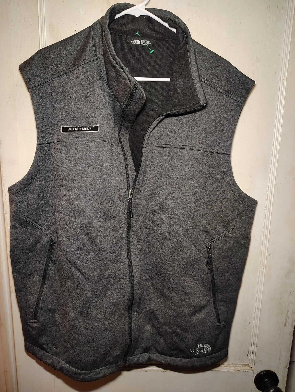 The North Face Vest Mens 2XL Gray Softshell Fleece Lined Full Zip AG Equipment