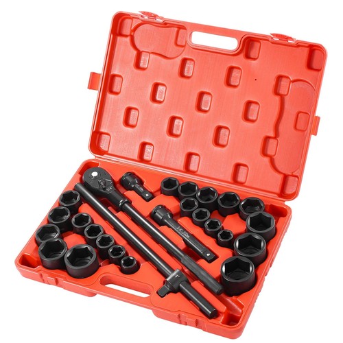 Impact Socket Set 3/4 Inches 27 Piece SAE 7/8 to 2 Inches and Metric 22 to 50 mm - Picture 1 of 7