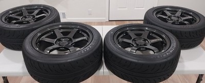 Volk Racing TE37 15 & 16 Inch Wheels with Dunlop Direzza Z3 Tires Set of 4 Lot