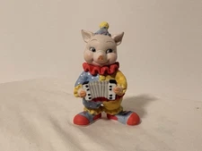 Vintage Bronson Collection Ceramic Pig Clown Figurine Srilanka 1994