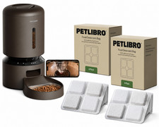 Petlibro Automatic Cat Feeder w/Camera 1080P HD 12PK Desiccant Bags Bundle