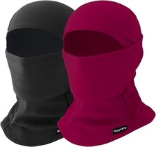 Balaclava Ski Mask, Warm, Breathable  Lightweight, Full Coverage Black/Wine