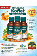 Himalaya Koflet Syrup 100ml x3 Herbal Throat Wellness Support free shipping