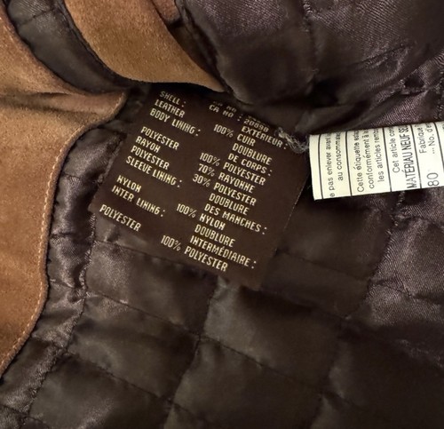 Marc New York First Class Brown Suede Bomber Jacket L - Picture 9 of 11