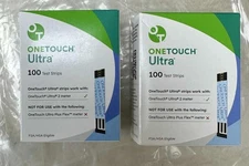 200 ONE TOUCH ULTRA TEST STRIPS 2 BOXES OF 100, EXP 11-30-26, New SEALED BOX