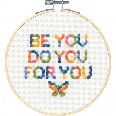 Dimensions Counted Cross Stitch Kit with Hoop Be You Do You For You