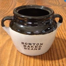 Vintage Boston Baked Beans Ceramic Bean Pot Crock Made in USA