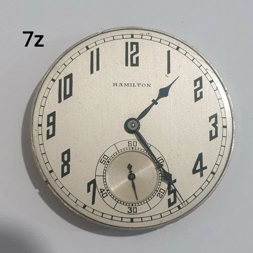 Hamilton   pocket watch movement size 12, works