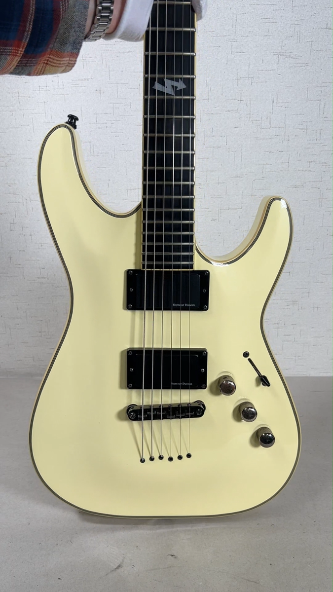 エレキギター アイボリー ハムバッカー Schecter blackJack Schecter Diamond Series 2008 Blackjack ATX C-1 Aged White Made in