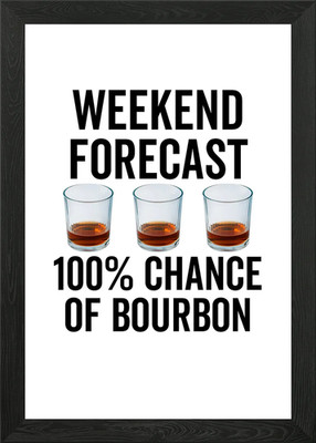 Weekend Forecast 100 Gerahmtes Wandbild Poster Leinwanddruck Bild