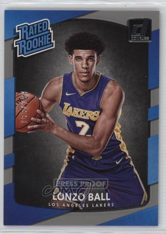 2017 Panini Donruss Rated Rookies Press Proof Silver /299 Lonzo Ball #199 0y9k