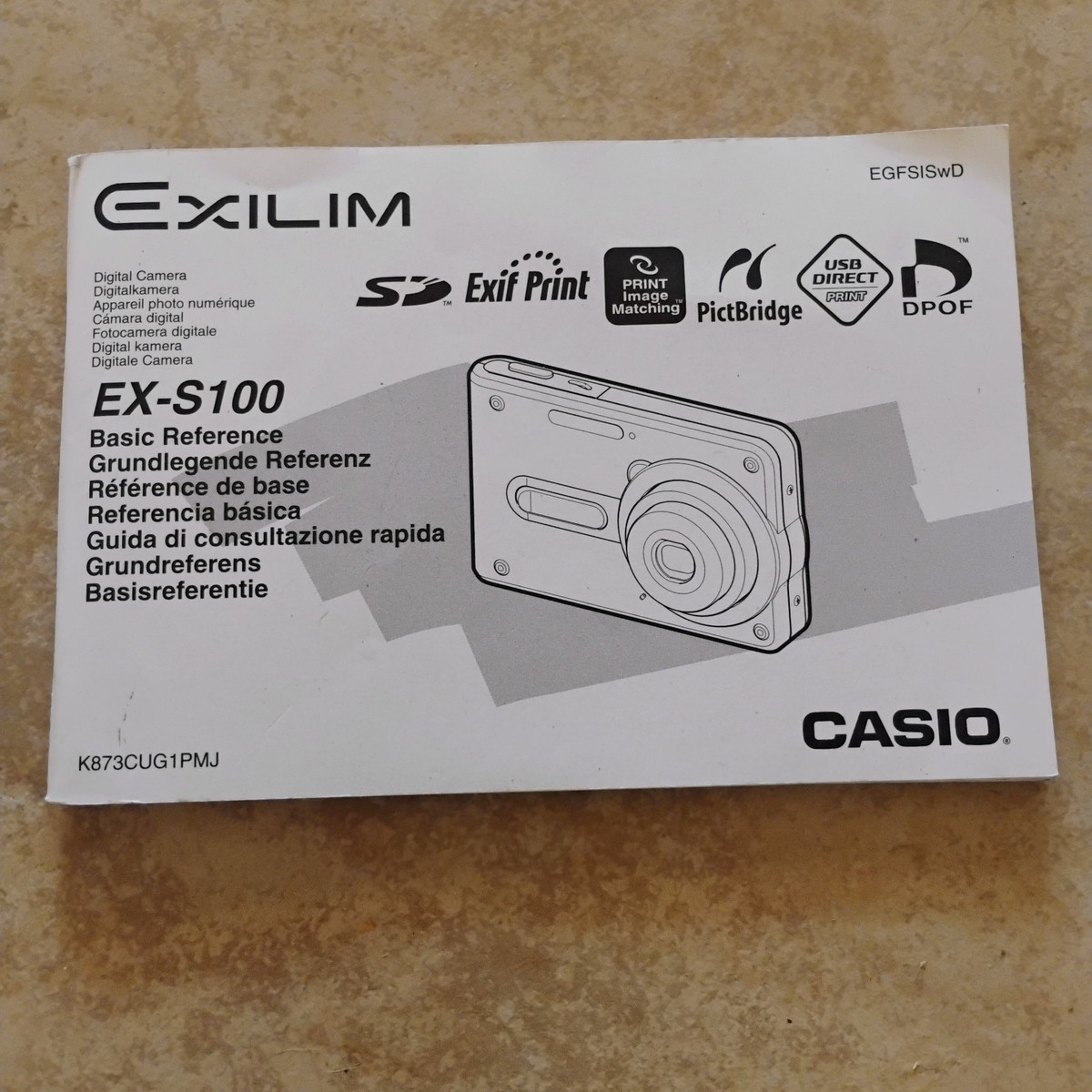 Casio Exilim Digital Camera EX-S100 3.2 MP Instructions Manual 
