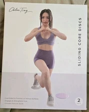 Chloe Ting Dual-Sided Sliding Core Strengthening Discs 2-Pk Hardwood/Carpet NEW