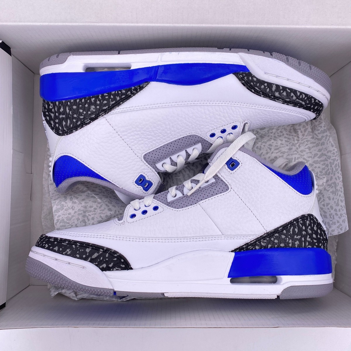 Size 7.5 - Jordan 3 Retro Mid Racer Blue for sale online | eBay