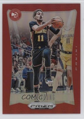 2023-24 Panini Prizm Deca Red Prizm 13/199 Trae Young #109 14h3