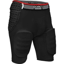 EXXACT Sports Rebel 5 Pad Football Cup Pocket Compression Shorts Girdle Adult AM