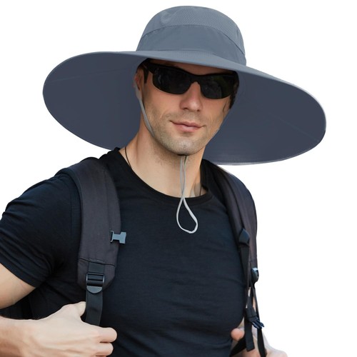 Super Wide Brim Bucket Fishing Hat Men Women Waterproof Sun Hats UPF50+ for H...