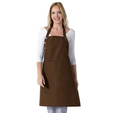 Kitchen Apron Waterdrop Resistant Cotton Apron with adjustable Aprons for Wom...