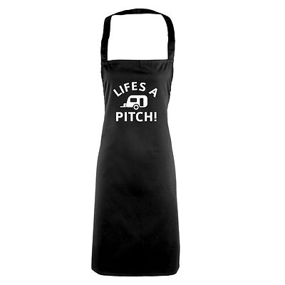 LIFES A PITCH WOHNWAGENSCHÜRZE CARAVANING BBQ KOCH GESCHENK PAPA OPA MAMA NAN