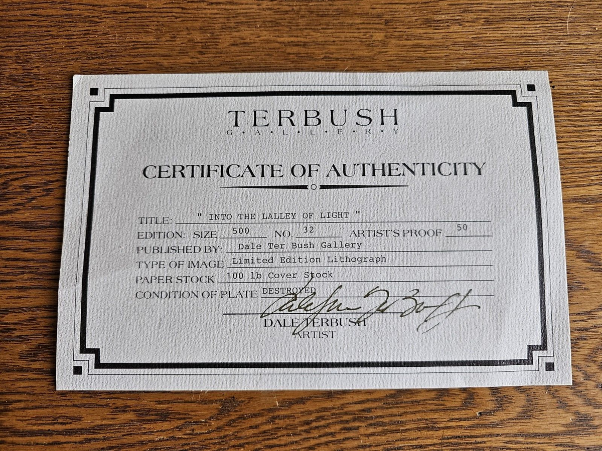 Dale Terbush Limited Edition Signed/Numbered Lithograph | eBay