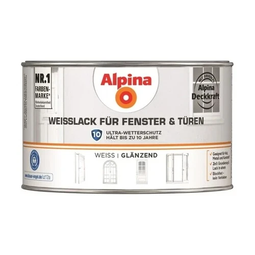 Alpina Heizkörper-, Hammerschlag-,Speziallack Weißlack für Fenster & Türen GL300